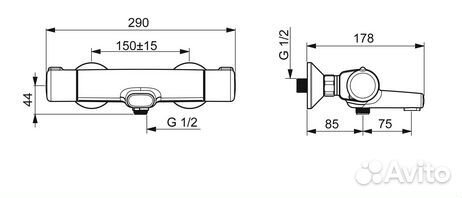 Смеситель для ванны и душа термостат oras 7562u