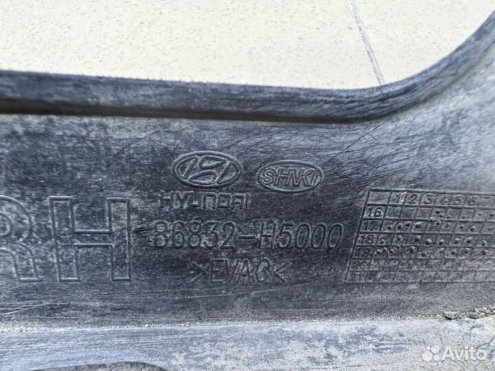 Брызговик передний правый Hyundai Solaris седан