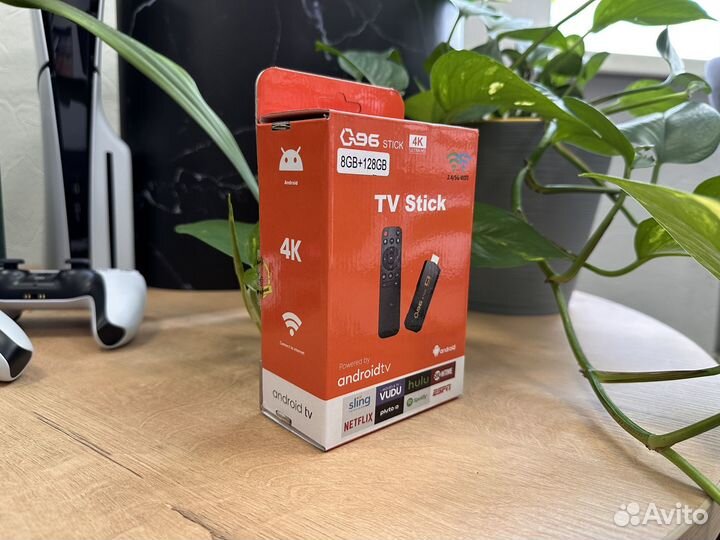 Тв-приставка Ultra HD 4K Q96 Stick, 8Gb/128Gb