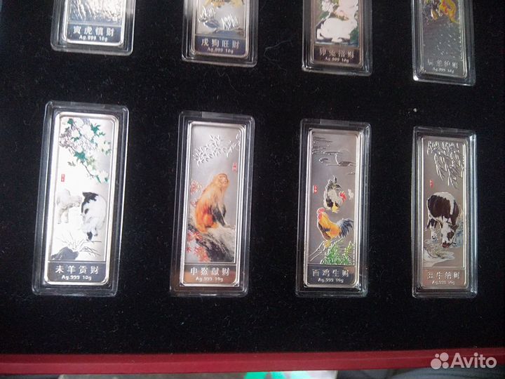 Набор жетонов-монет Китай 12 месяцев 999