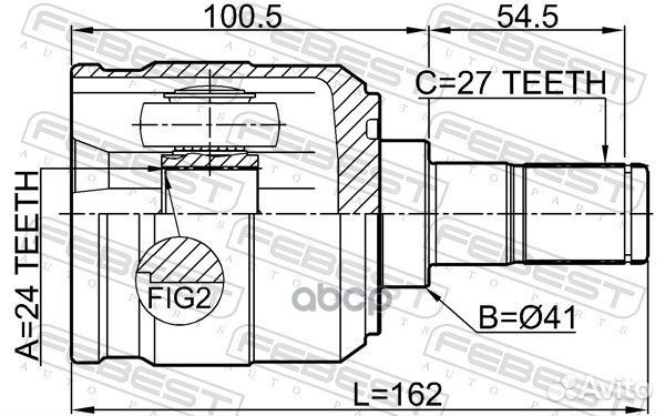 ШРУС внутренний hyundai IX35/tucson 10MY 2009-2015