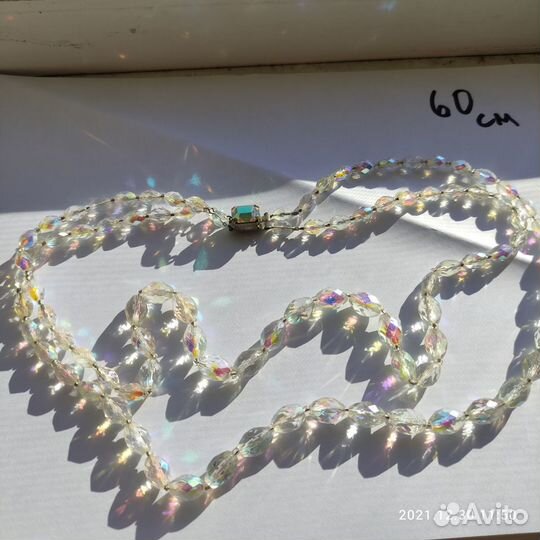 Колье бусы Яблонекс, винтаж Чехословакия