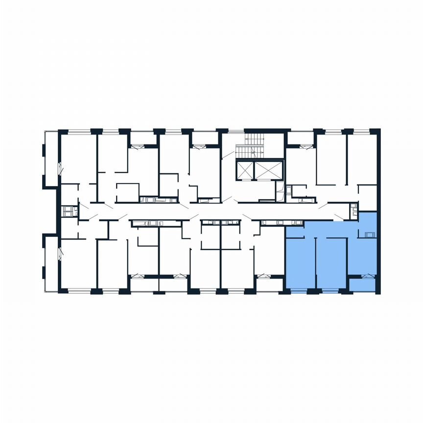 2-к. квартира, 55,1 м², 10/12 эт.