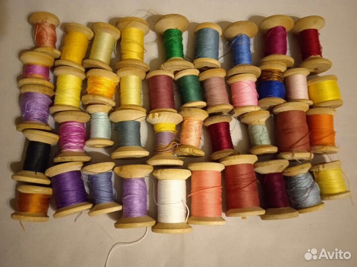 Нитки швейные хлопок и шелк