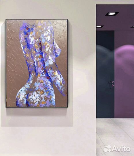 Интерьерная картина с девушкой в стиле ню