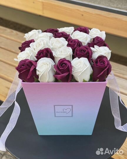 Букет из мыльных роз