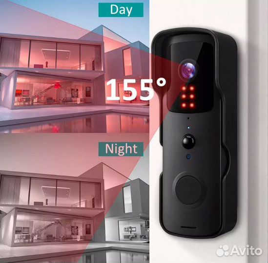 Умный звонок с камерой. Новый. Wi-Fi. Водонепрониц