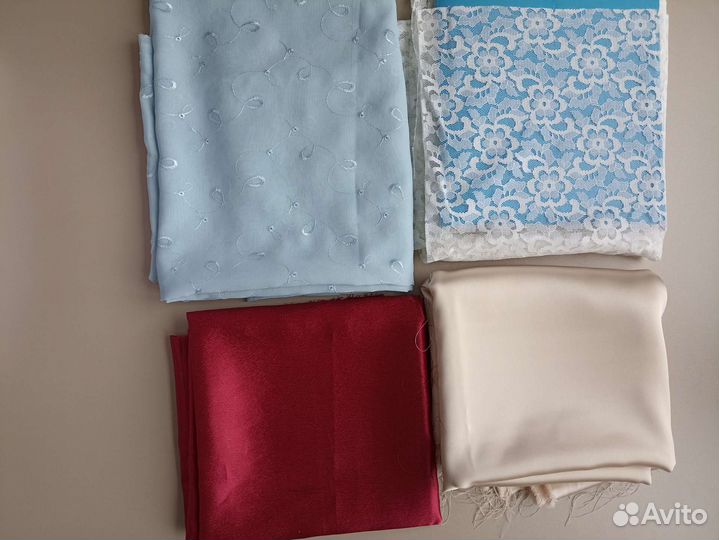 Отрезы тканей вискоза,плательная атлас костюмная