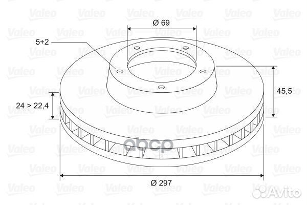 Диск тормозной MIT outlander II 297276 297276 V