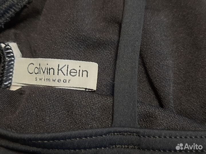 Купальник слитный чёрный с юбкой 44 Calvin Klein