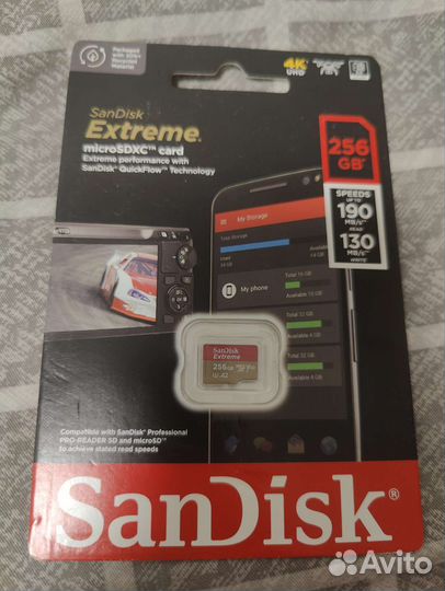 Карта памяти MicroSD 256 SanDisk Extreme