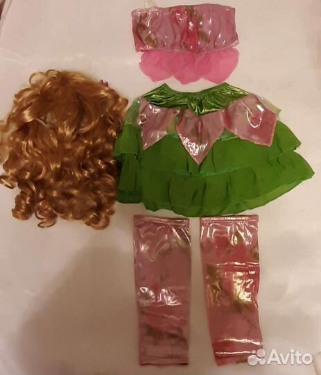 Новогодний костюм Винкс Флора р.32