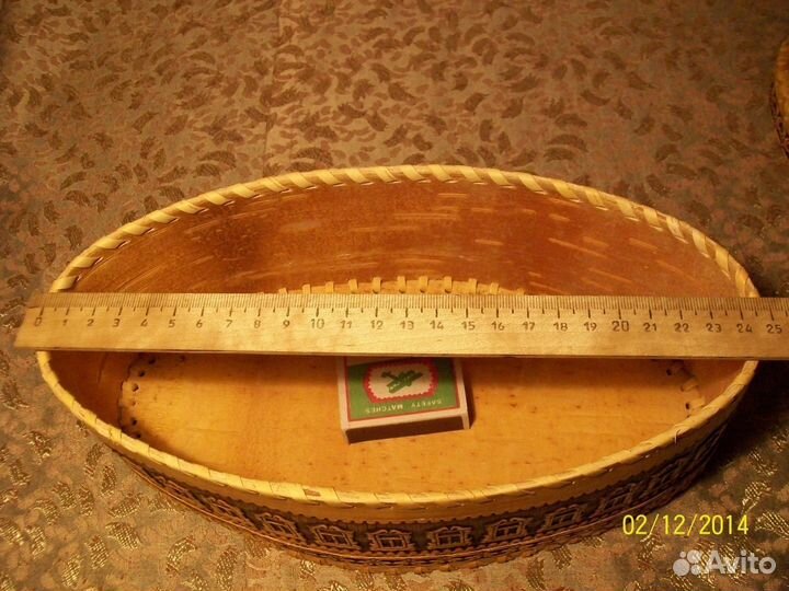 Большая овальная шкатулка Россия из Бересты для ук