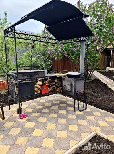 Мангал с печью