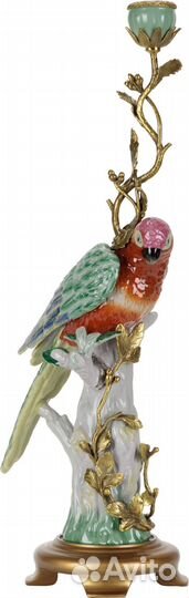 Подсвечник фарфор, бронза зеленый Glasar HFX1970