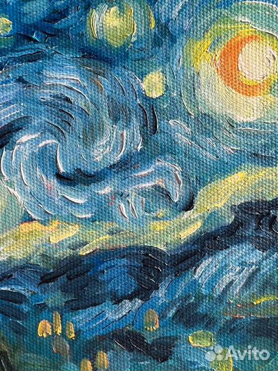 Картина звездная ночь ван гог масло холст