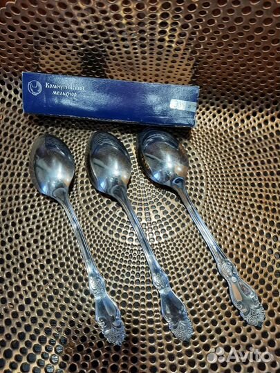 Ложки столовые мельхиоровые с серебрением