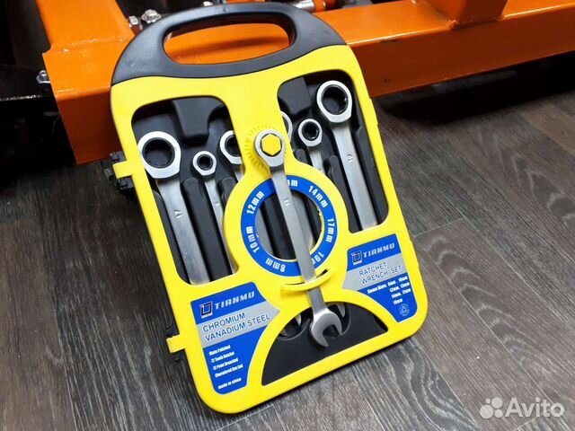 Набор трещоточных ключей 7шт 8-19мм