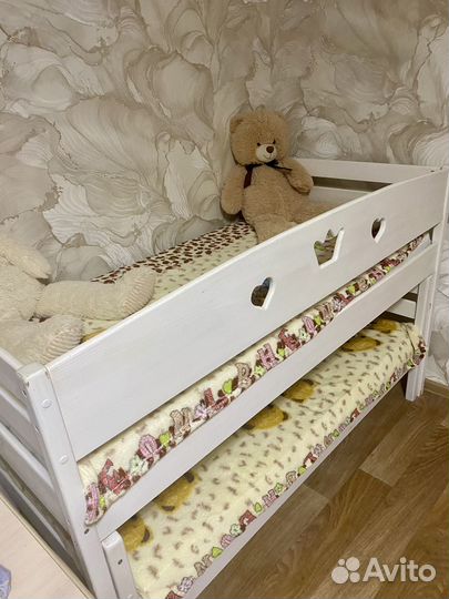 Кроватка двухъярусная выдвижная