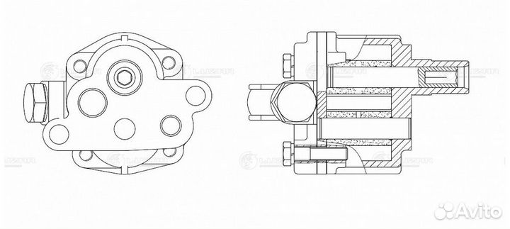 Насос масляный для ам газ дв. змз-511 Luzar LOP030