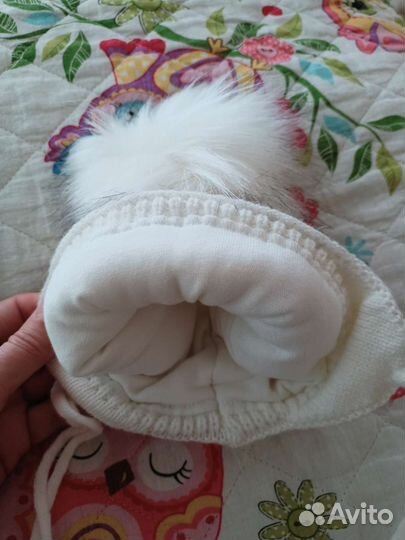 Шапка зимняя 1-3мес для младенца Русбубон
