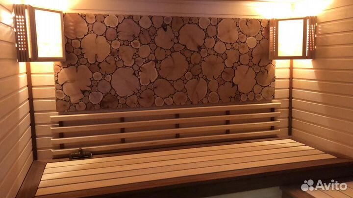 Панно из сибирского можжевельника для бани