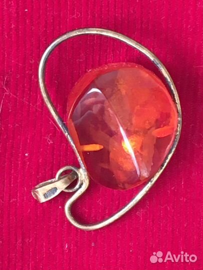 Ретро Кулон янтарный из СССР