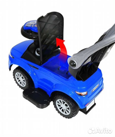 Машина каталка с ручкой