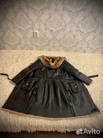 Дубленка женская длинная 42 размер