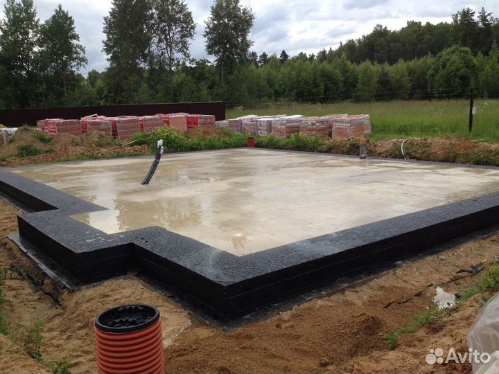 Фундамент под дом. Монолит плита. Без посредников