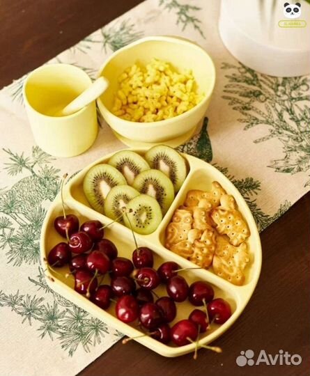 Набор детской силиконовой посуды для прикорма