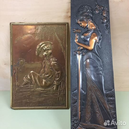 Чеканка медная Царица Тамара/Нахалёнок СССР