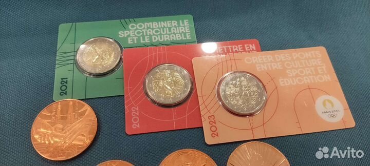 Монеты коллекционные Европа Франция олимпиада
