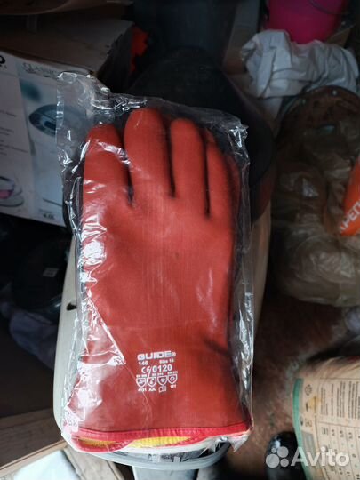 Перчатки с химзащитой резиновые зимние
