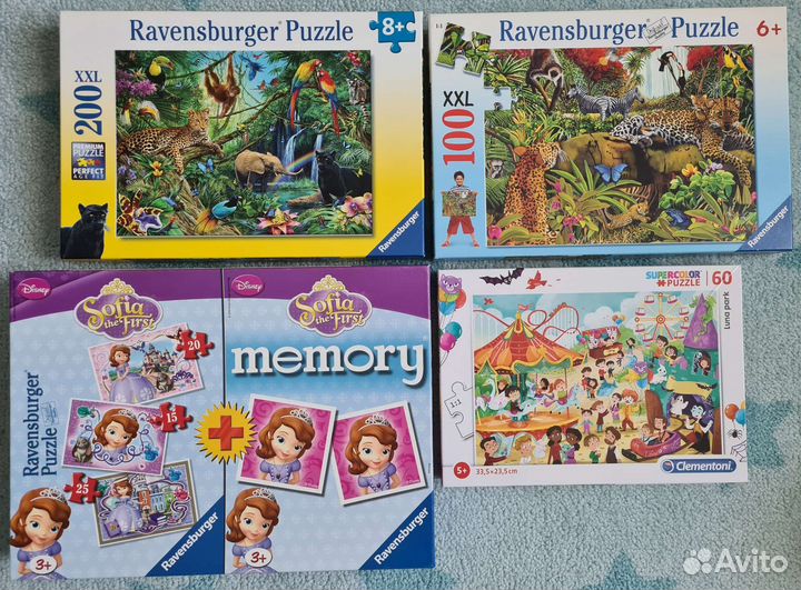 Море пазлов: Larsen, Ravensburger, DJeco, Janod
