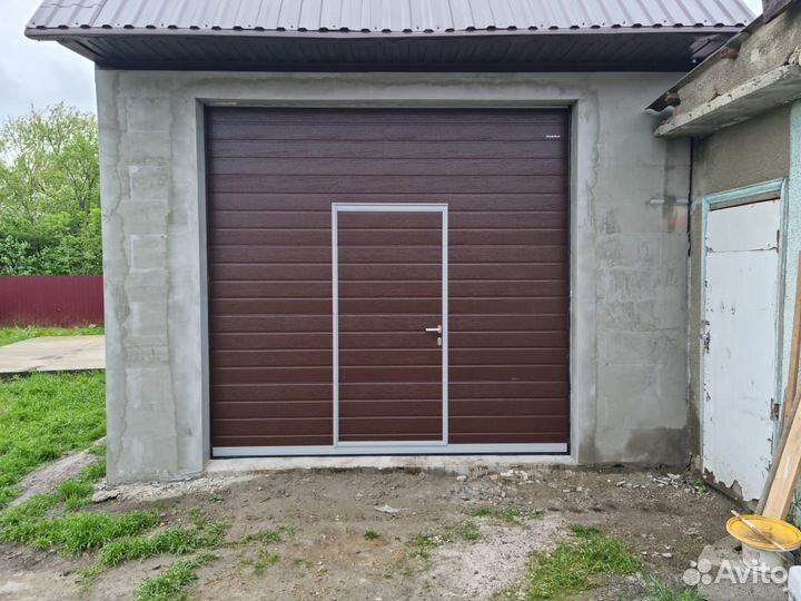 Гаражные секционные ворота монтаж 1-2 дн
