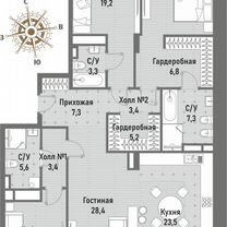 4-к. квартира, 153,3 м², 14/14 эт.