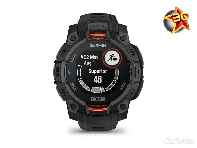 Часы Garmin Instinct 3 45 mm Solar Black 010-02934-00