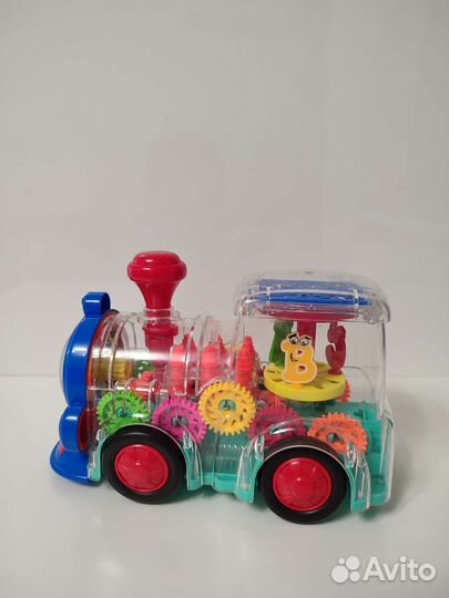 Музыкальный поезд паровоз и машина
