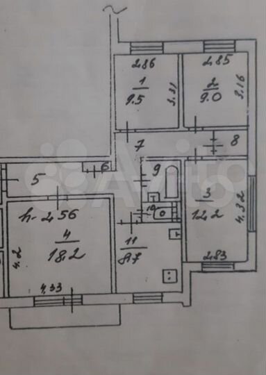 4-к. квартира, 78,6 м², 3/9 эт.