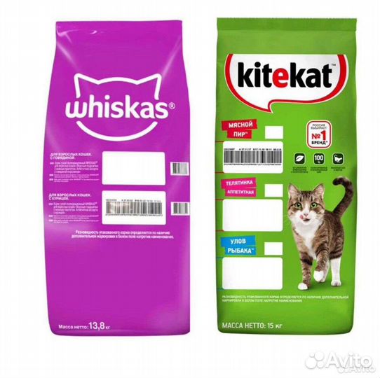 Корм kitekat,whiskas,felix