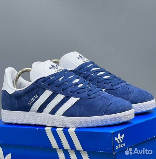 Синие кеды Adidas Gazelle