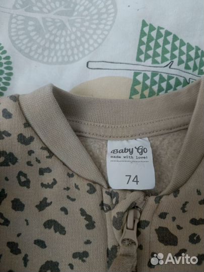 Комбинезон из футера с начёсом 74