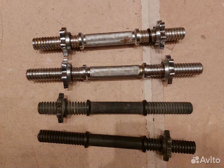 Грифы гантельные металл и металлопластик