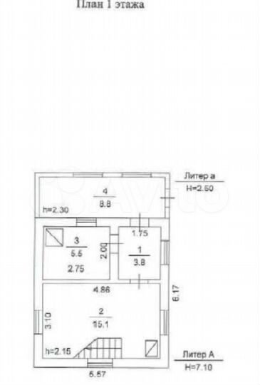 Дом 72,4 м² на участке 5,5 сот.