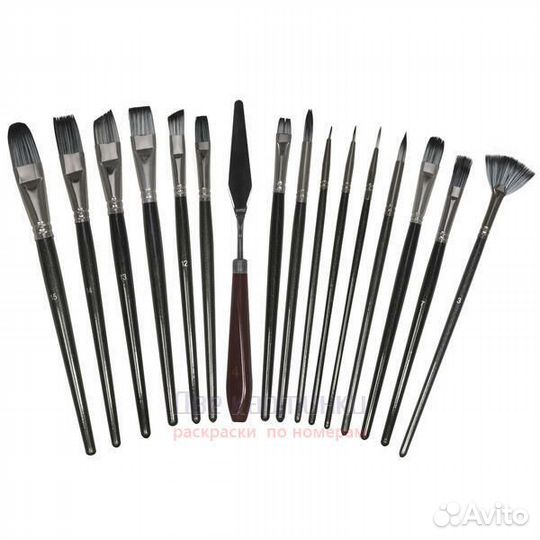 Коробка 50 шт.: Набор кистей для рисования