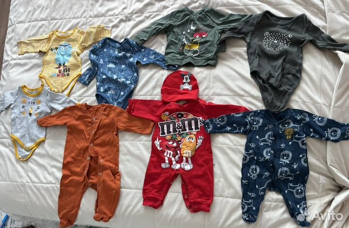 Вещи пакетом на мальчика 52-74 (0-6 месяцев)