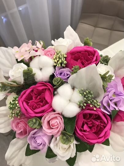Неувядающий букет из мыльных цветов