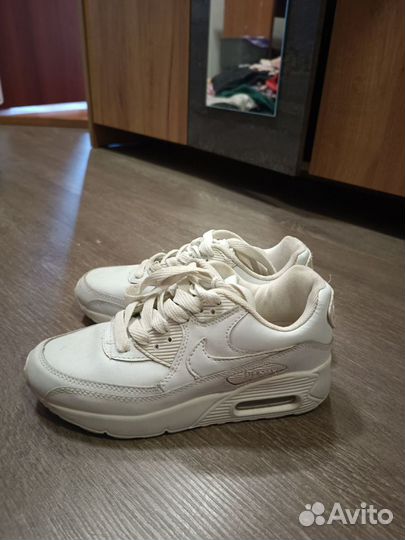 Кроссовки nike air max 90 белые кожные