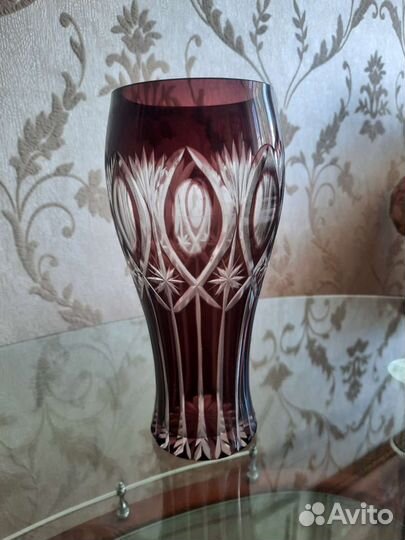 Ваза марганцевое стекло 1950 год